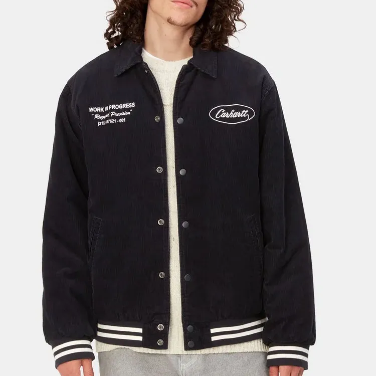 Carhartt WIP FW23 Letterman Jacket Jacket Unisex Dark Marine Blue-2