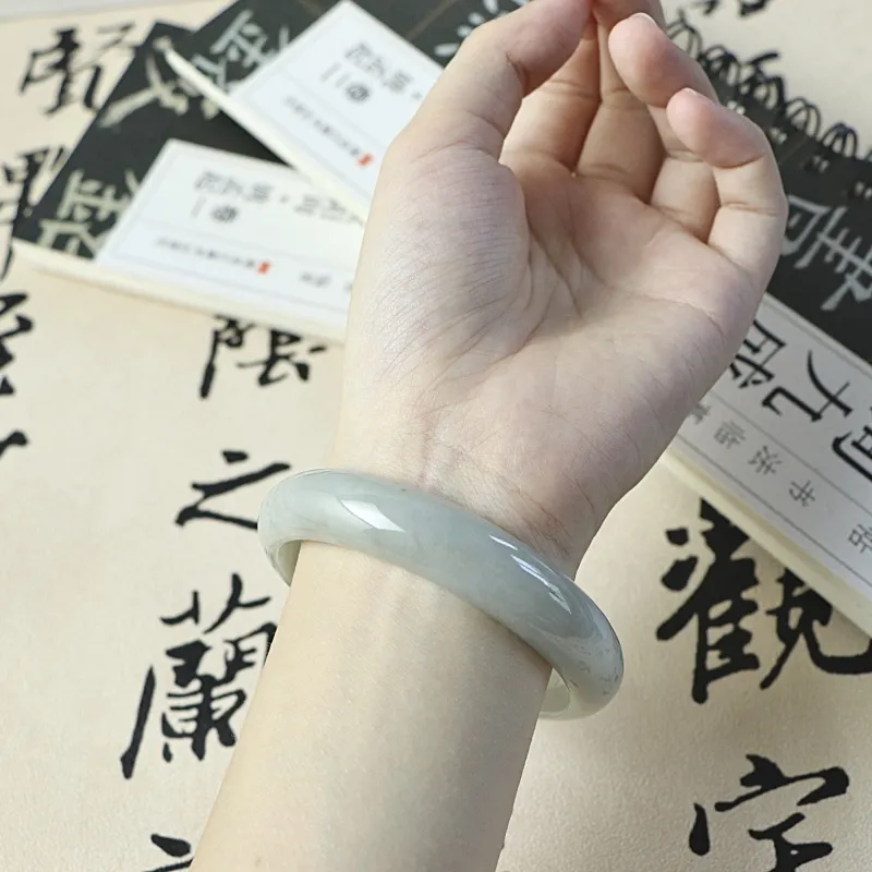 South Asia Bean Type Jadeite Bangles Women's-3