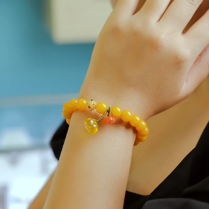 S&A Amber Beeswax Bracelets Women's-1