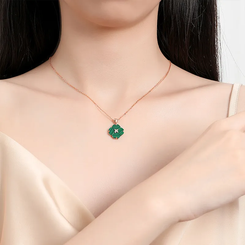 KADER Malachite Jade Necklaces Women's-3