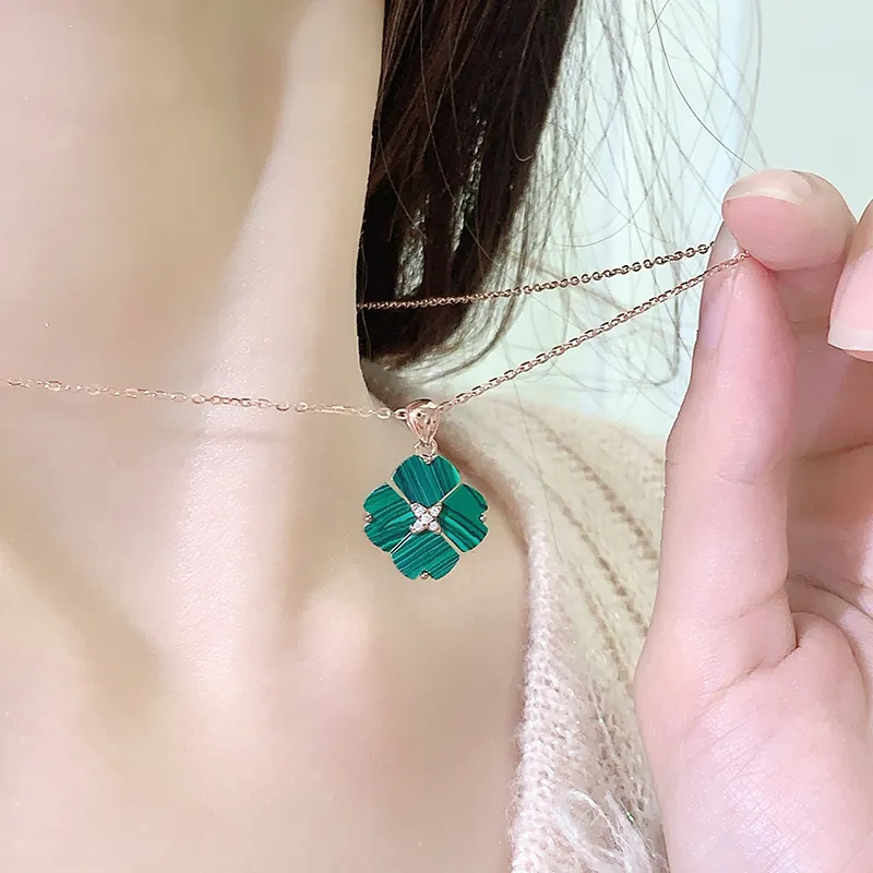 KADER Malachite Jade Necklaces Women's-4