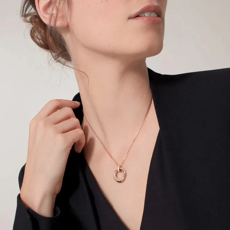 CARTIER Trinity Series 18K White Gold Necklaces Women's-4