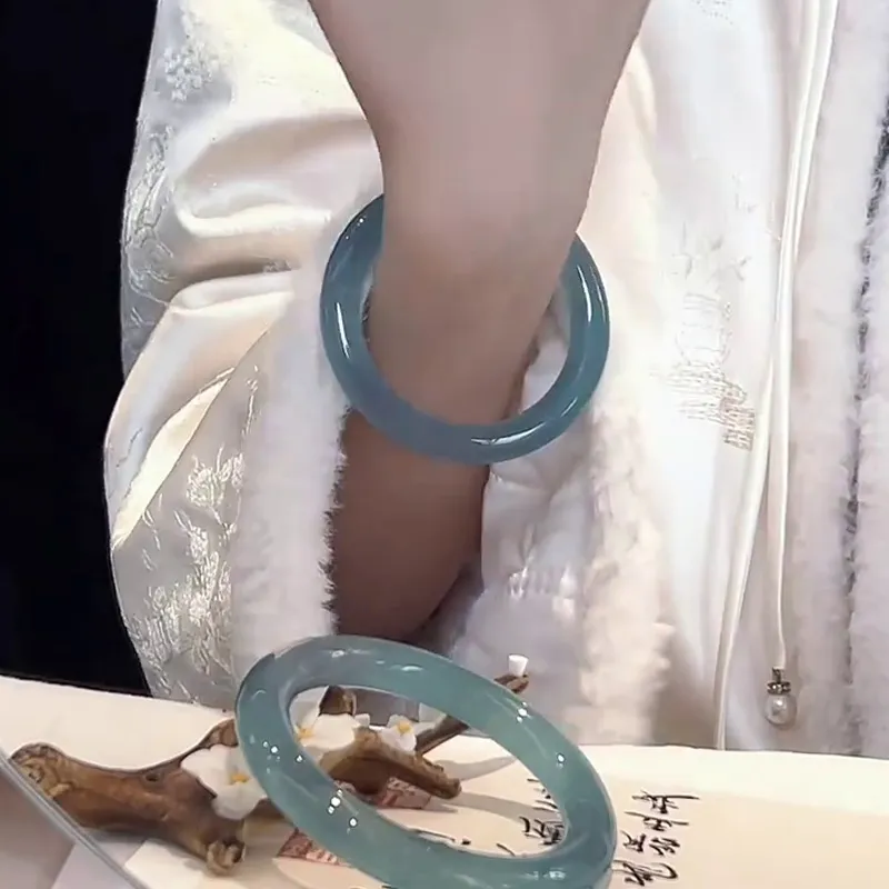 KING TAI SANG Chalcedony Jade Bangles Women's-4