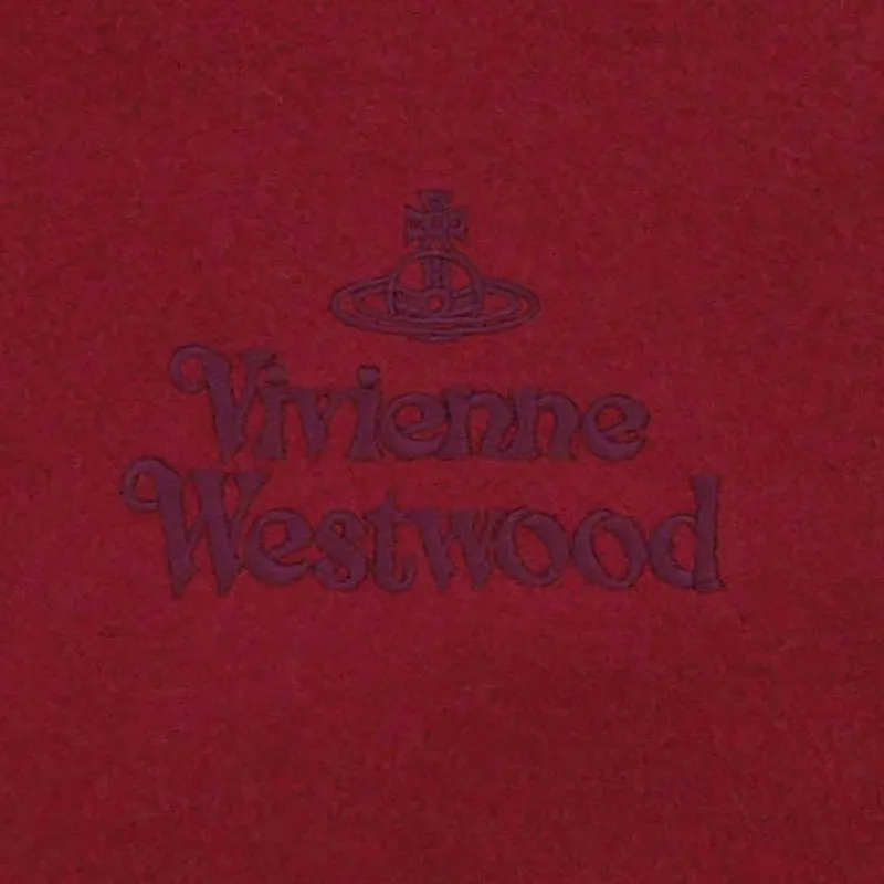 Vivienne Westwood Wool Knit Scarves Women's Deep Red-1