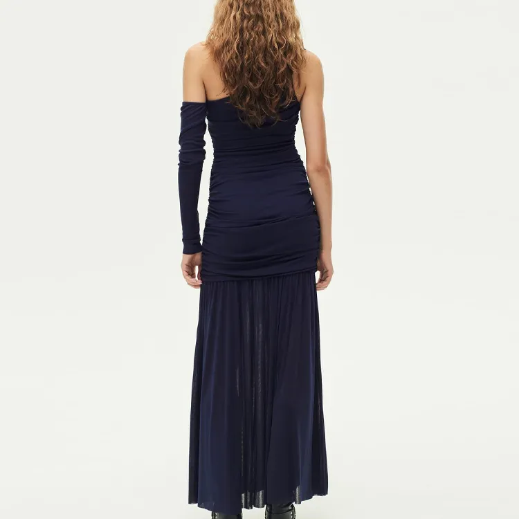 ZARA Long-Sleeved Dresses Women's Night Blue-3