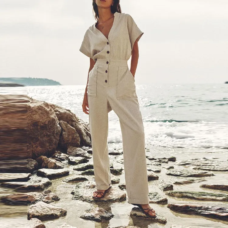 ZARA Jumpsuits Women's Beige-2
