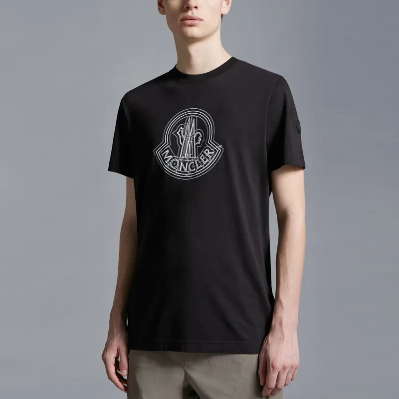 Moncler Logo print Cotton T shirt-3