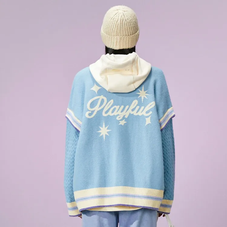 B.Duck Knitwear Women's Blue-1