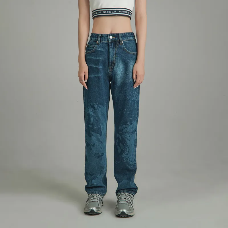 NO ONE ELSE Jeans Women's Dark Denim Blue-4