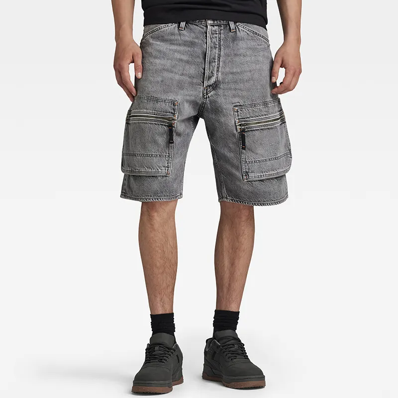 G-STAR RAW Denim Shorts Men's Off-White Gray-1