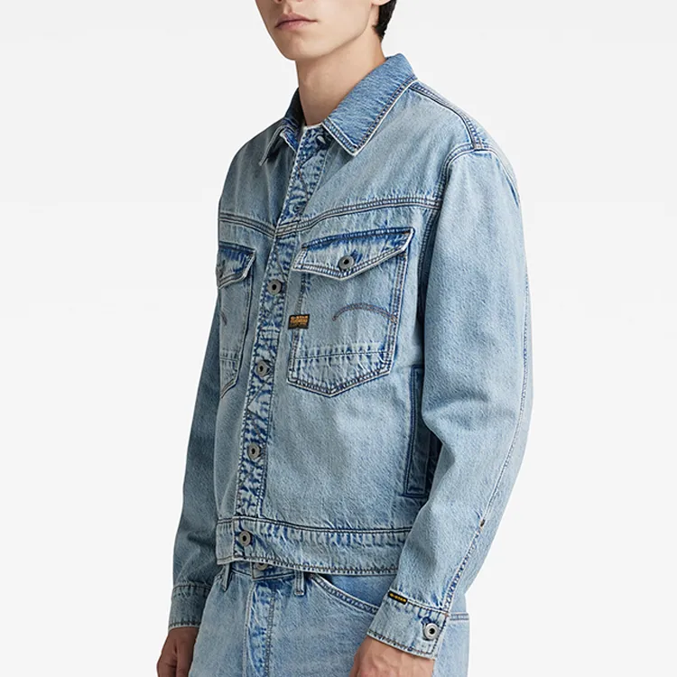 G-STAR RAW Denim Jacket Men's Pale Blue-3