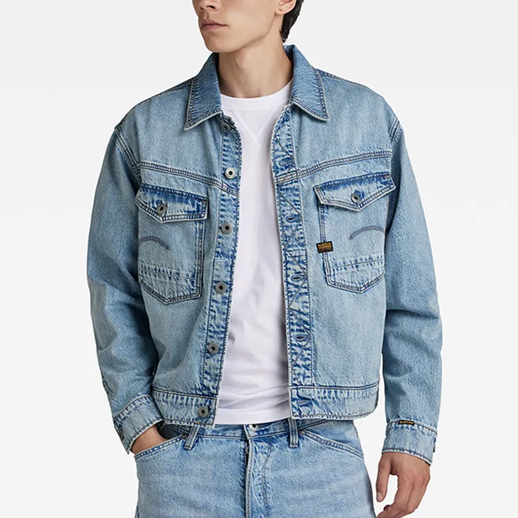 G-STAR RAW Denim Jacket Men's Pale Blue-1