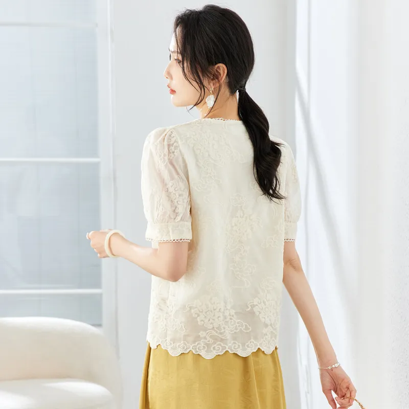 TERRE BLEUE Shirt Women's Apricot-2