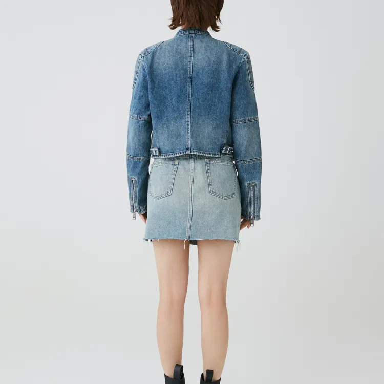 MOUSSY Denim Jacket Women's Blue-2