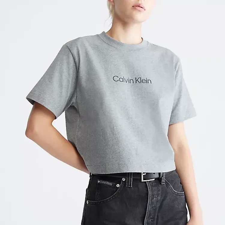 CALVIN KLEIN T Shirt Women's Medium Gray-1