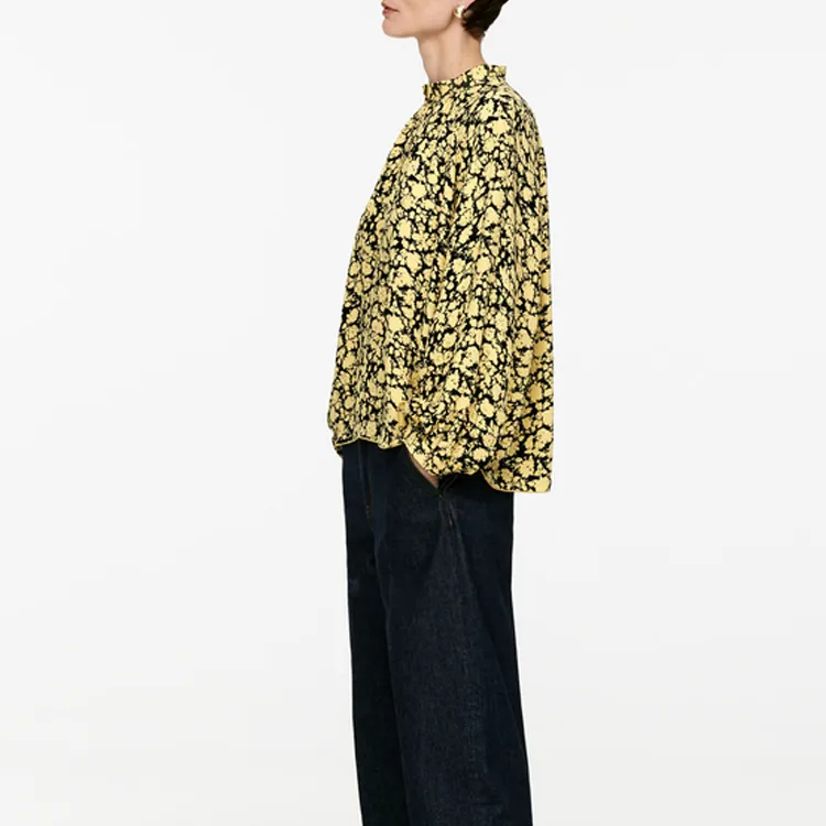 ARKET Shirt Women's Black/Yellow-3