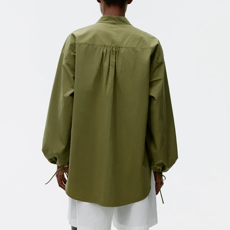 ARKET Shirt Women's Dark Khaki Green-3