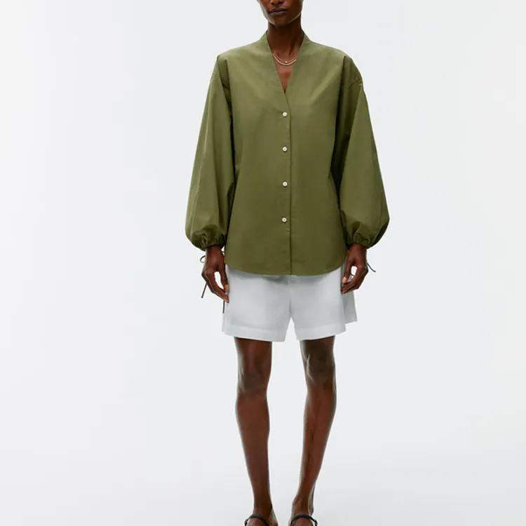 ARKET Shirt Women's Dark Khaki Green-1