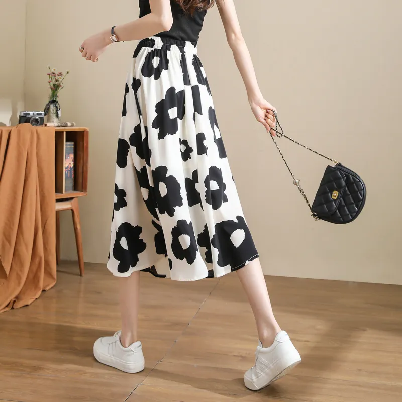 TERRE BLEUE Casual Long Skirt Women's Sunflower Apricot-2