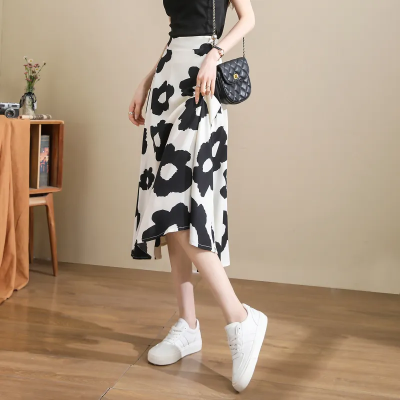 TERRE BLEUE Casual Long Skirt Women's Sunflower Apricot-3