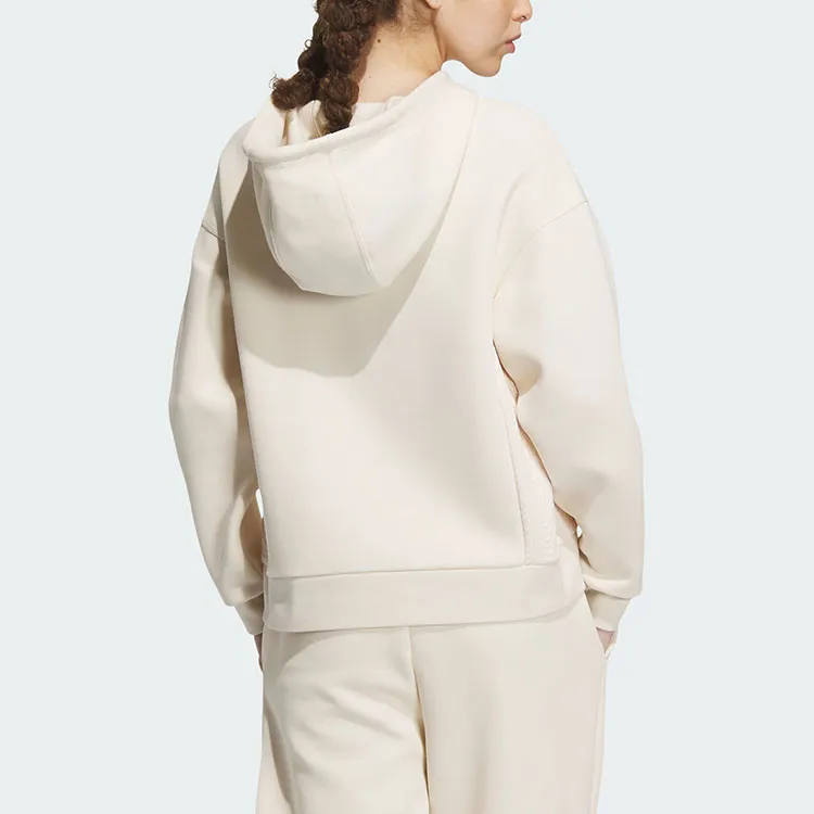 adidas Women's Lounge Hooded Sweatshirt White-2
