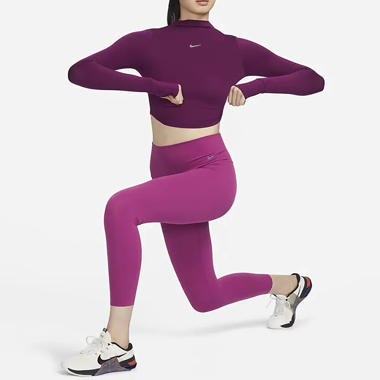 Nike T Shirts Women's Bordeaux Burgundy-2