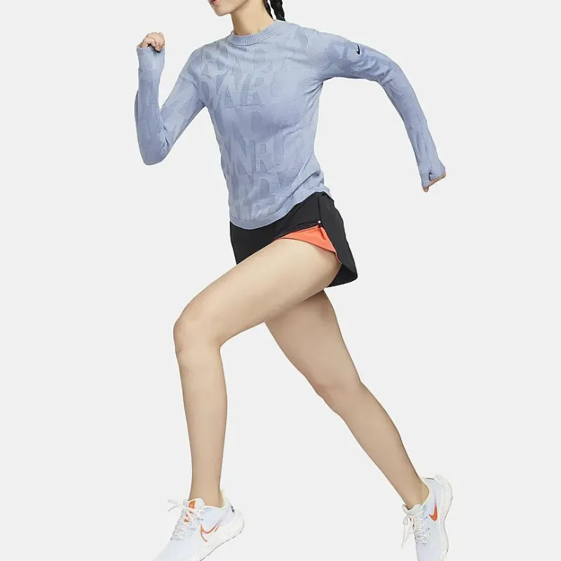 Nike T Shirts Women's Gray Slate Blue-2