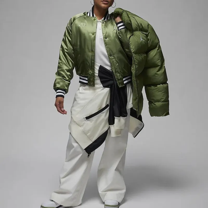 Jordan Jackets Women's Light Olive Yellow-2