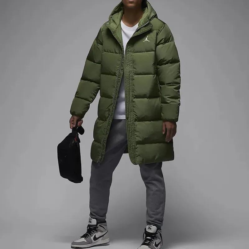Jordan Essentials Down Jackets Men Light Olive Yellow-2