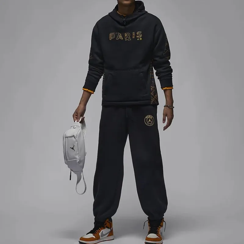 Jordan x PSG SS24 Knitted Sports Pants Men's Black-2