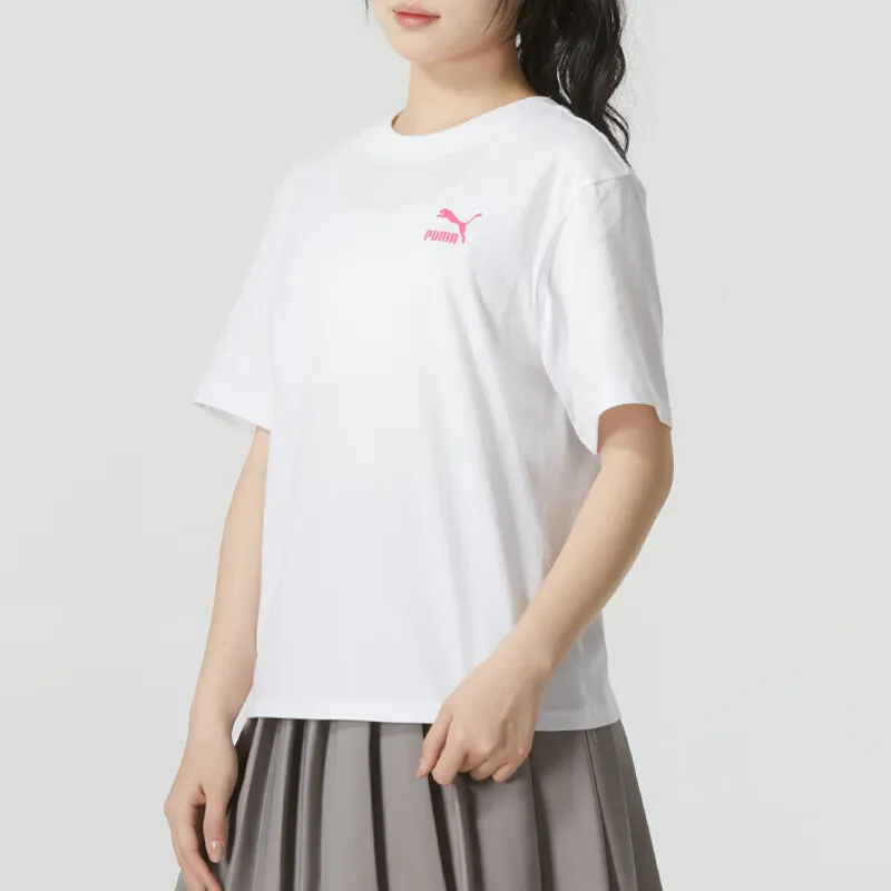 PUMA Drop Shoulder Sleeve T Shirt Women's White-2