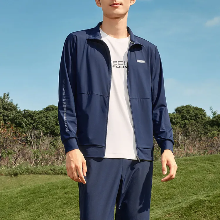 Skechers Jackets & Coats Men's Navy Blue-4