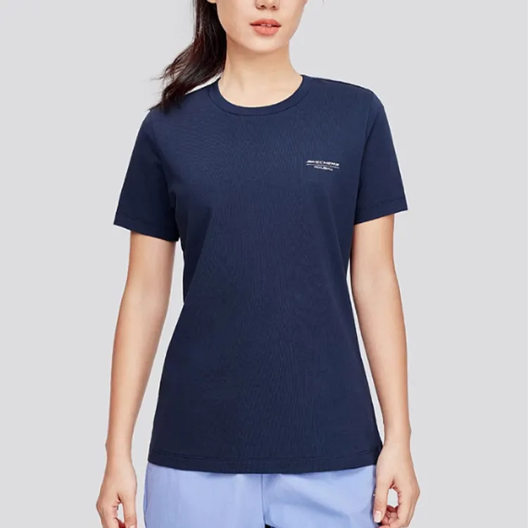 Skechers Regular T Shirt Women's Marine Collegiate Blue-1