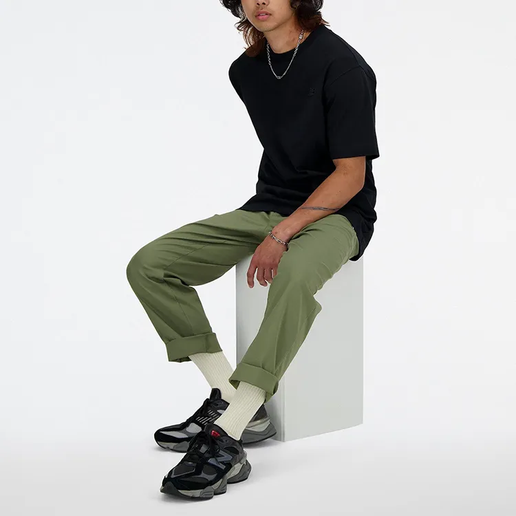 New Balance Icon Twill Casual Pants Men's Dark Olive Green-3