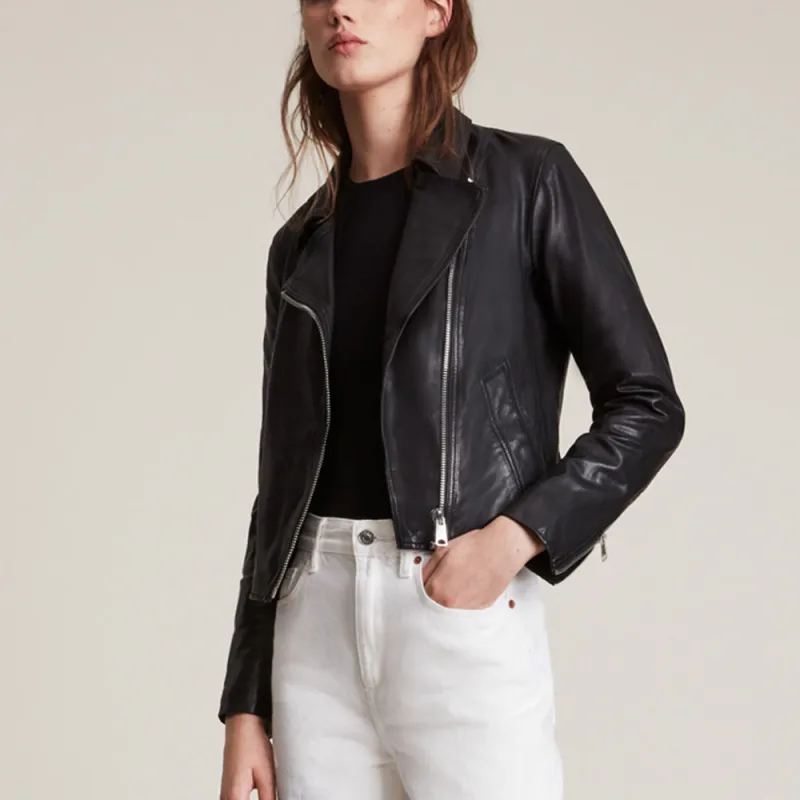 ALLSAINTS Leather Jackets Women's Black Black-2