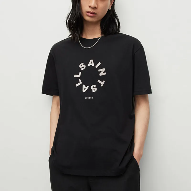 ALLSAINTS T-Shirts Men Black Washed Black-2