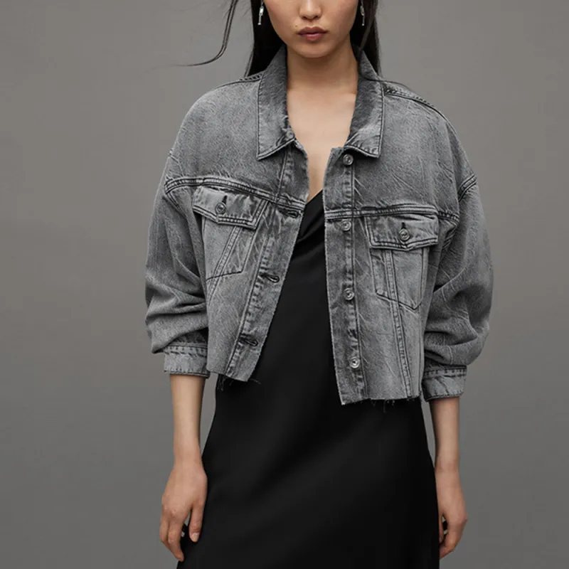 ALLSAINTS Denim Jackets Women's Gray-1