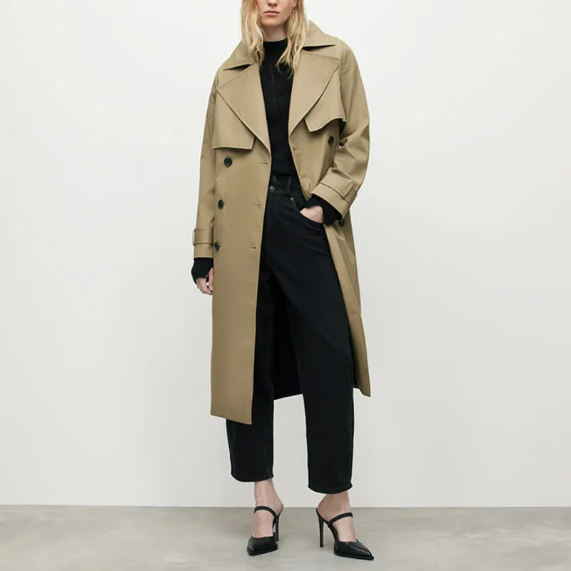 ALLSAINTS Trench Coats Women's Camel-1