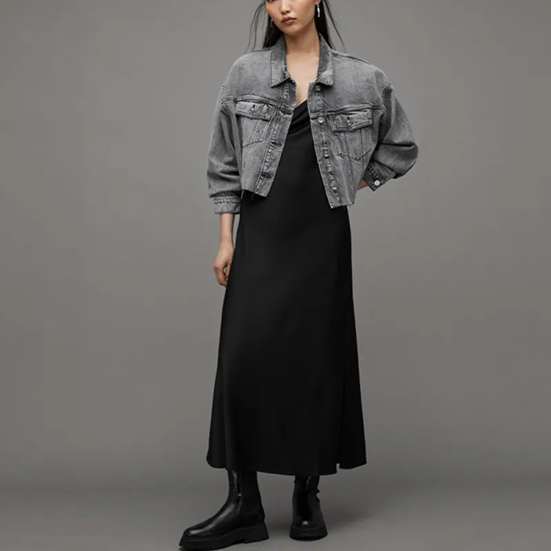 ALLSAINTS Denim Jackets Women's Gray-3