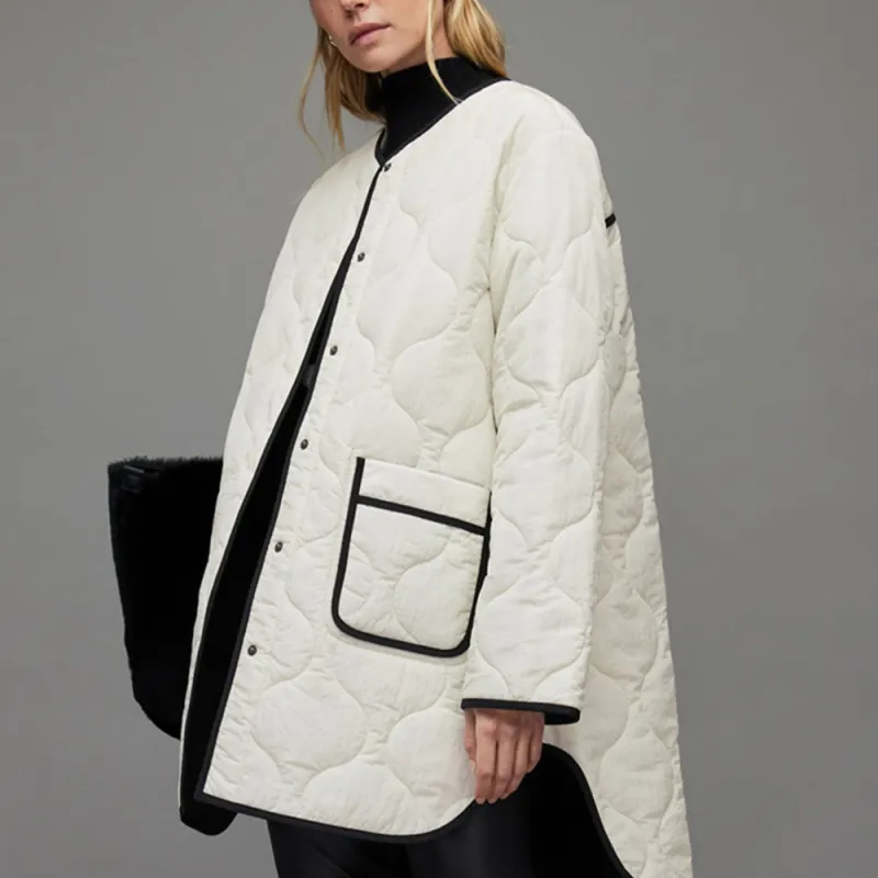 ALLSAINTS Puffer Jackets Women's White/Black-2