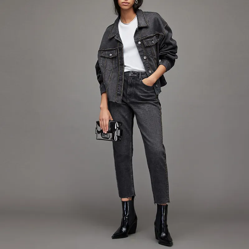 ALLSAINTS Denim Jackets Women's Black-1