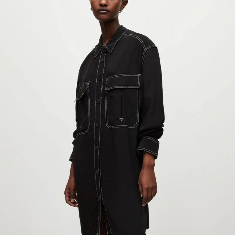 ALLSAINTS Long Sleeved Dresses Women's Black-2