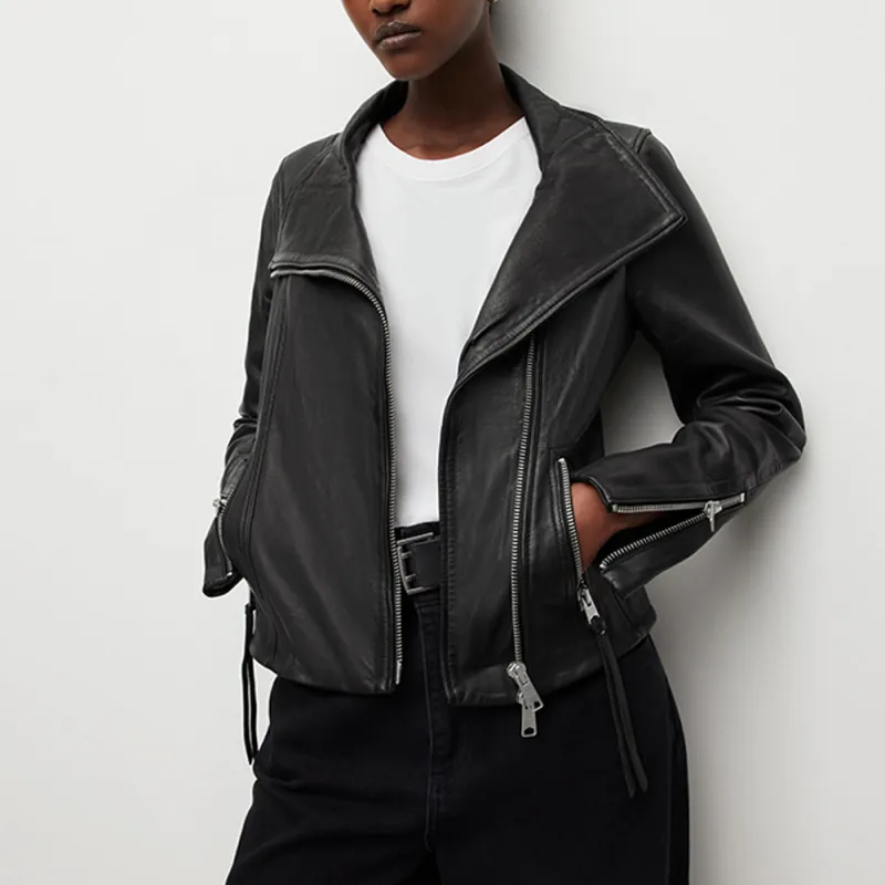 ALLSAINTS Leather Jackets Women's Black-2