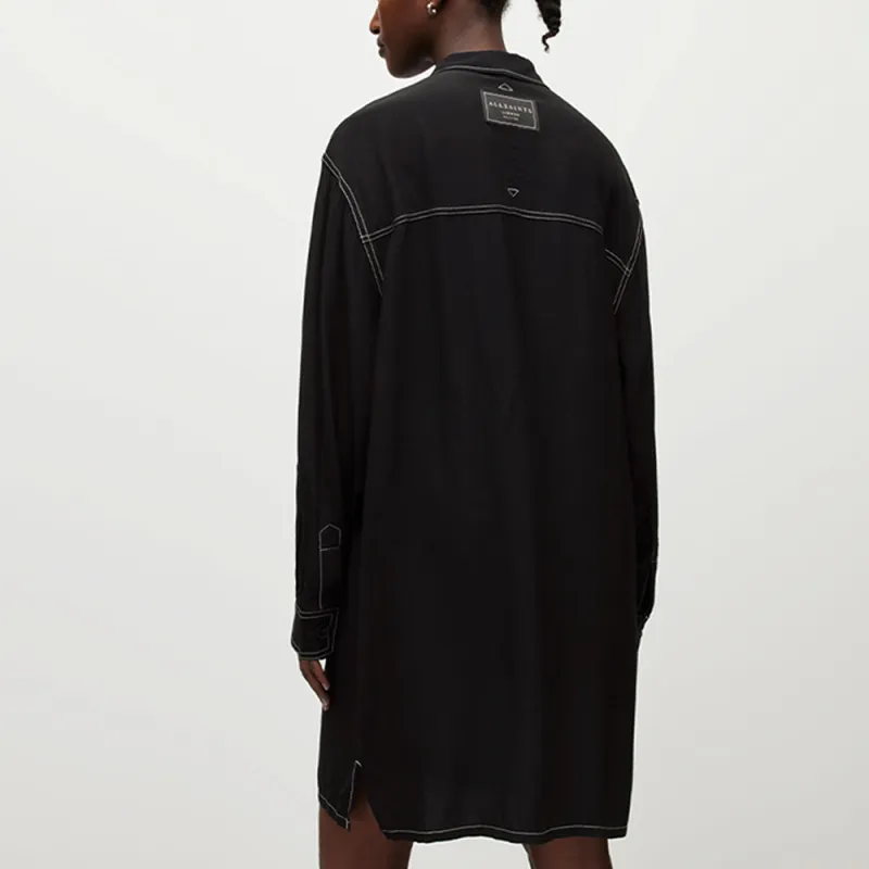 ALLSAINTS Long Sleeved Dresses Women's Black-3