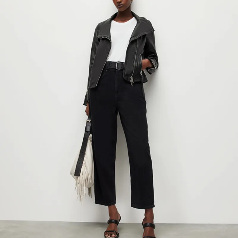 ALLSAINTS Leather Jackets Women's Black-1