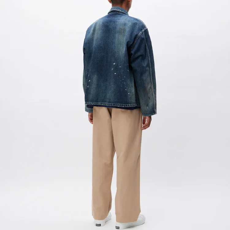 NEIGHBORHOOD Paint splatter Utility Denim Jacket-4