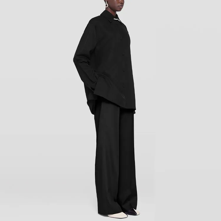 JIL SANDER Drawstring Straight Leg Tailored Trousers-3