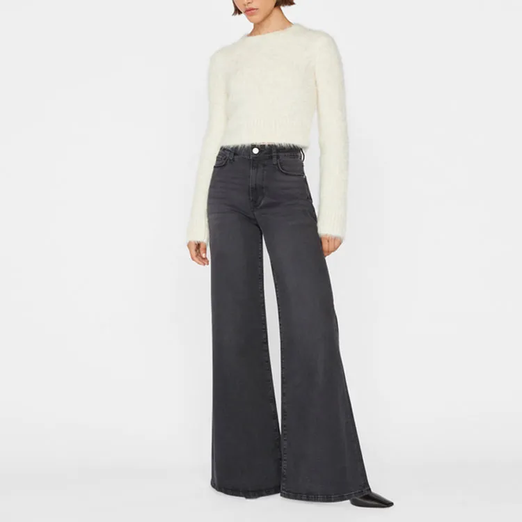 FRAME Le Pixie Stretch Wide-Leg Jeans-1