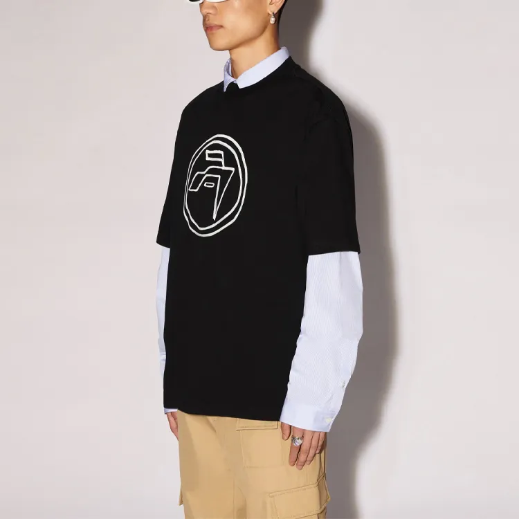 AMBUSH Emblem print Organic cotton T shirt-3
