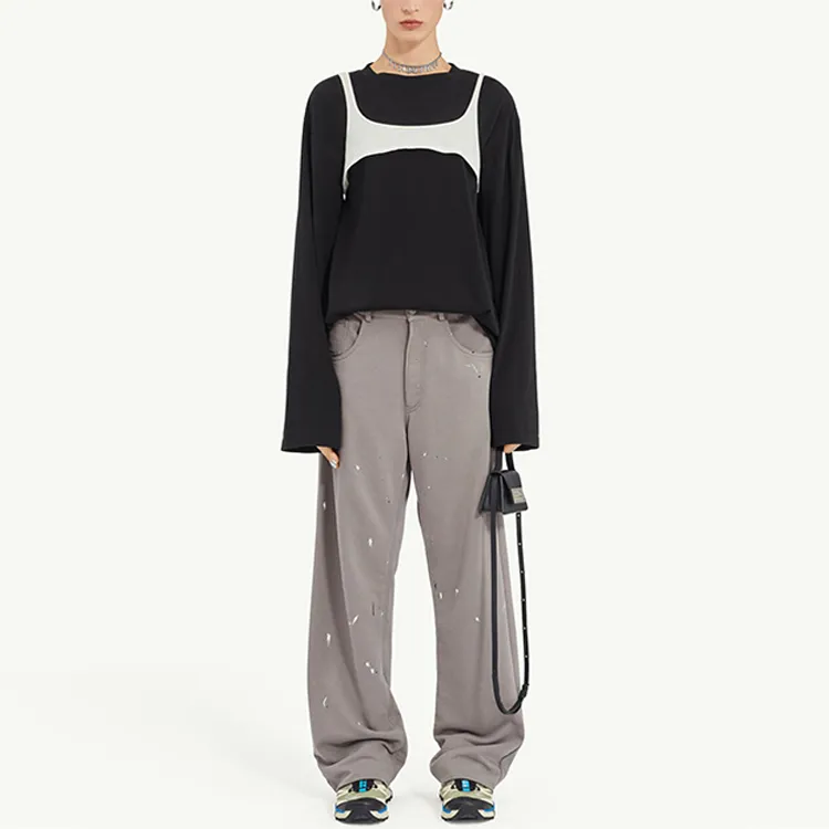 MM6 Maison Margiela Numbers Motif Long Sleeved T Shirt-1